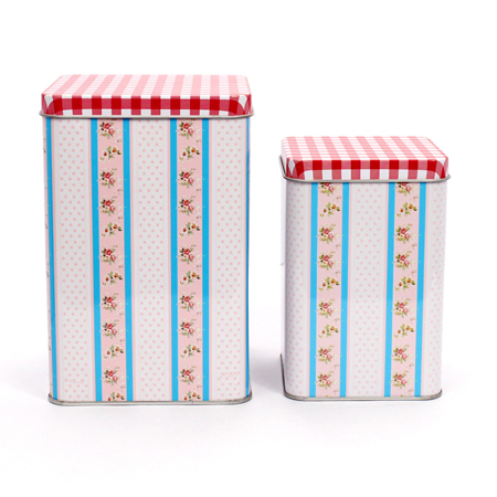 metal tin box square